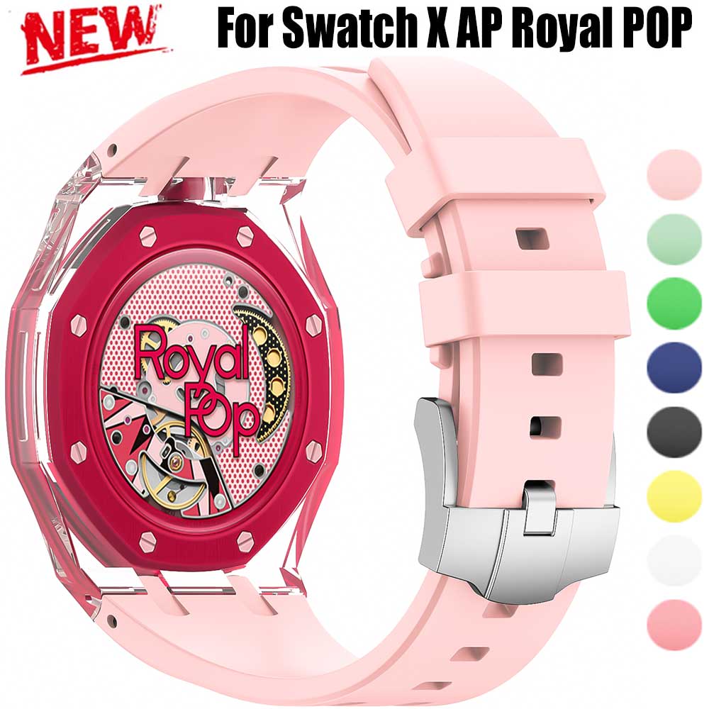 Smartwatch X - Pulseira de silicone colorida para swatch