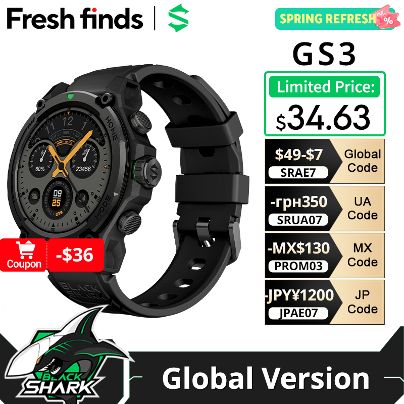 Smartwatch Batam - [Estreia Mundial] Smartwatch Blackshark GS3 Versão