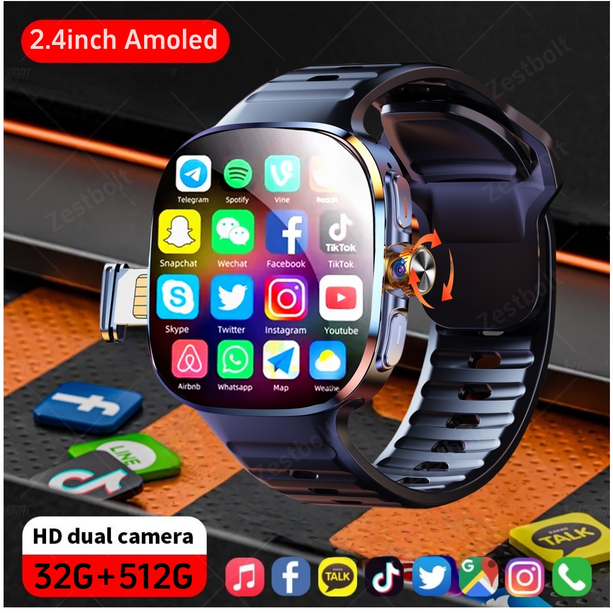 Smartwatch Batam - M99 Smartwatch 2,4 polegadas maior tela