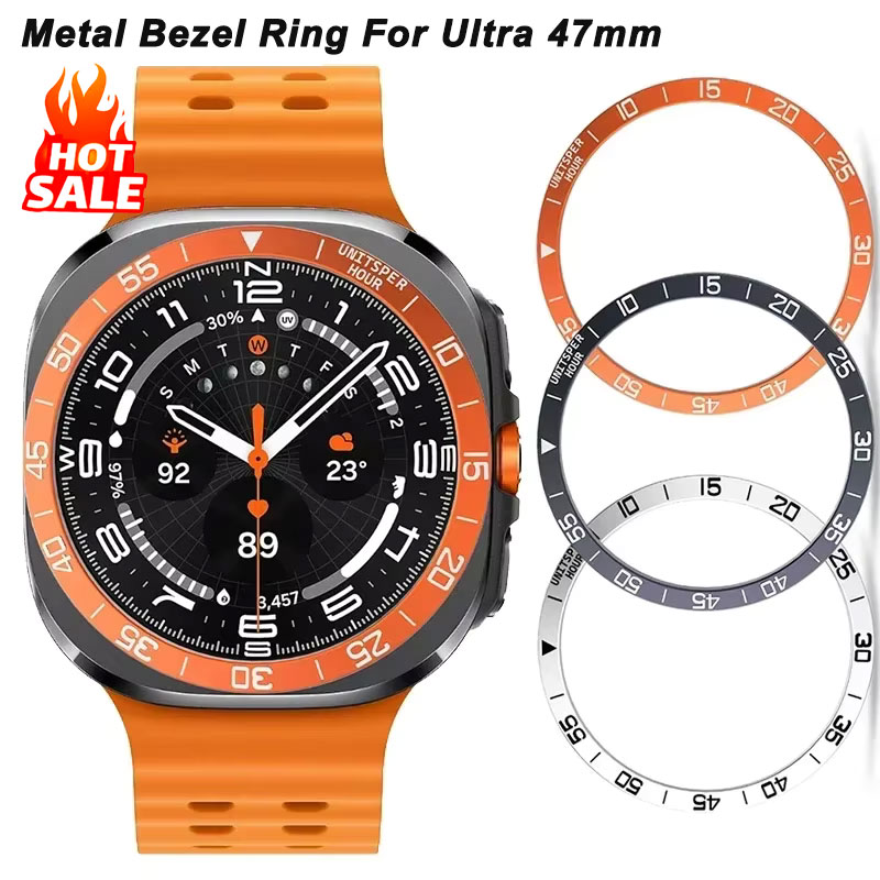 Android Smartwatch Accessories - Capa de metal moldura anel caso
