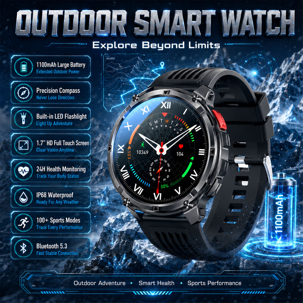 Smartwatch Batam - Novo Smartwatch YAOCX AMOLED 2026 para