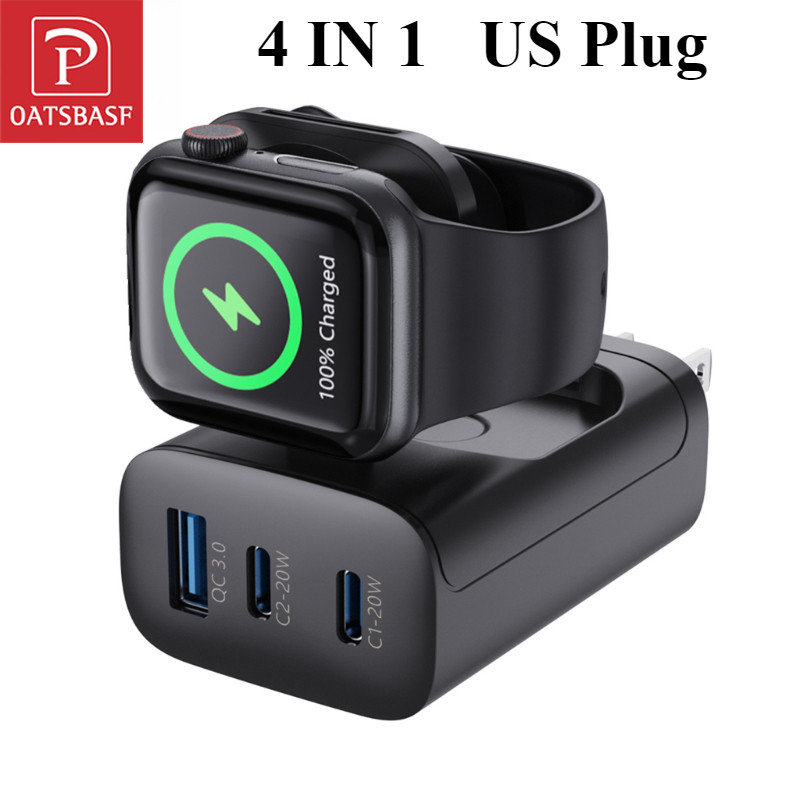 Wireless Charger Watch - Oatsbasf 4 em 1 qc3.0 relógio