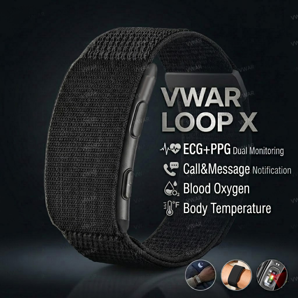 Smartwatch X - Pulseira Inteligente VWAR LOOP X ECG,