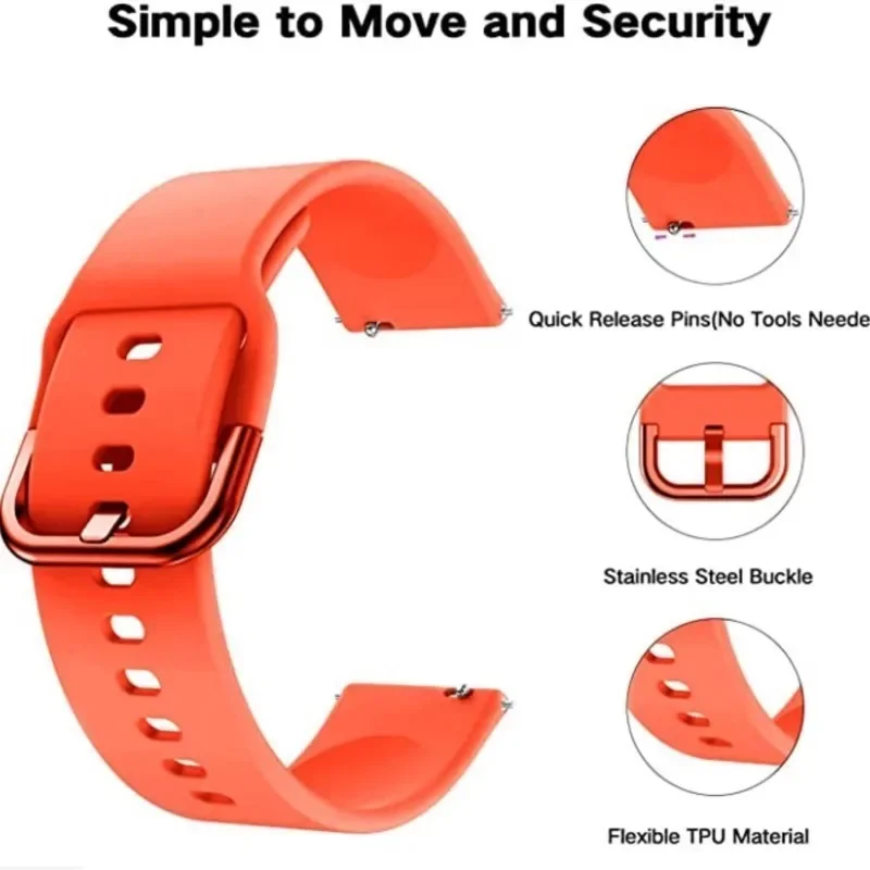 Pulseira de silicone de 20mm/2 - Smart Watch Accessories avaliação e preço