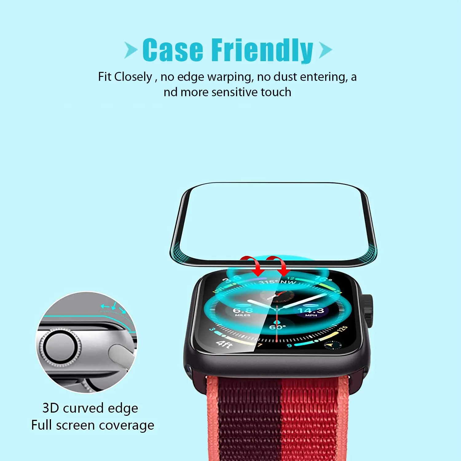 Protetor de Tela 3D em Filme T - Smartwatch Case avaliação e preço