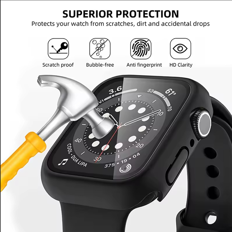 Vidro Temperado + Capa para Ap - Smartwatch Case avaliação e preço