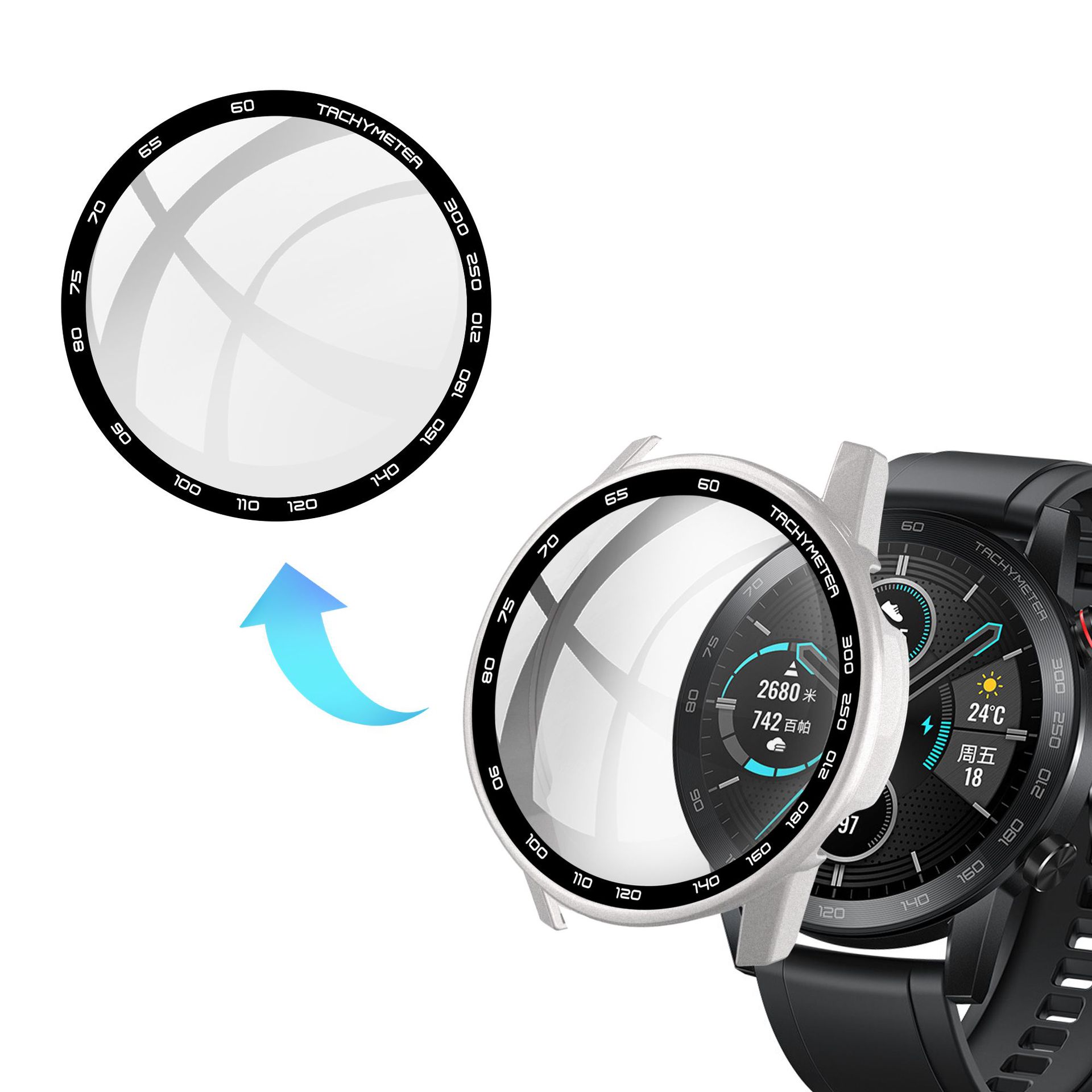 Capa protetora de tela de vidr - Motorola Smartwatch Accessories avaliação e preço