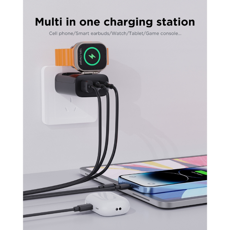 Oatsbasf 4 em 1 qc3.0 relógio  - Wireless Charger Watch avaliação e preço