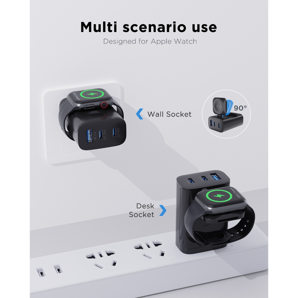 Oatsbasf 4 em 1 qc3.0 relógio  - Wireless Charger Watch avaliação e preço