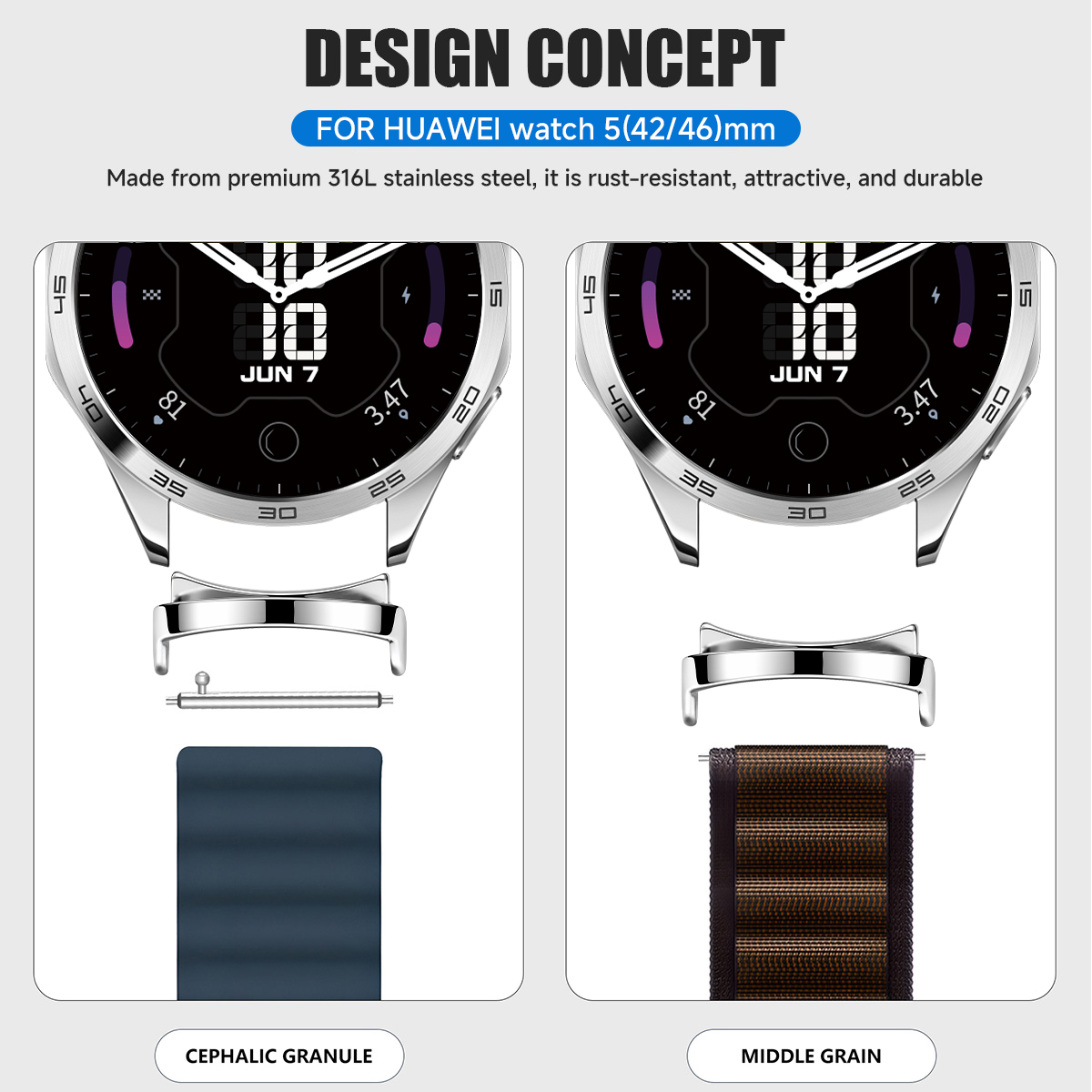 Adaptador (2 Peças) para Huawe - Watch Band Connector avaliação e preço